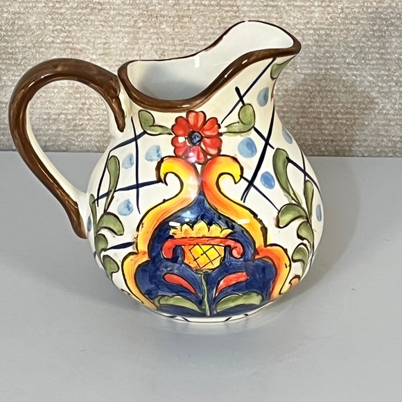 Maxera Other - Discontinued Maxera Pottery 'Tuscan Jewel' Talavera Style Pottery‎ Pitcher